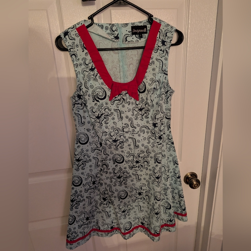 Sourpuss Blue and Red Dress